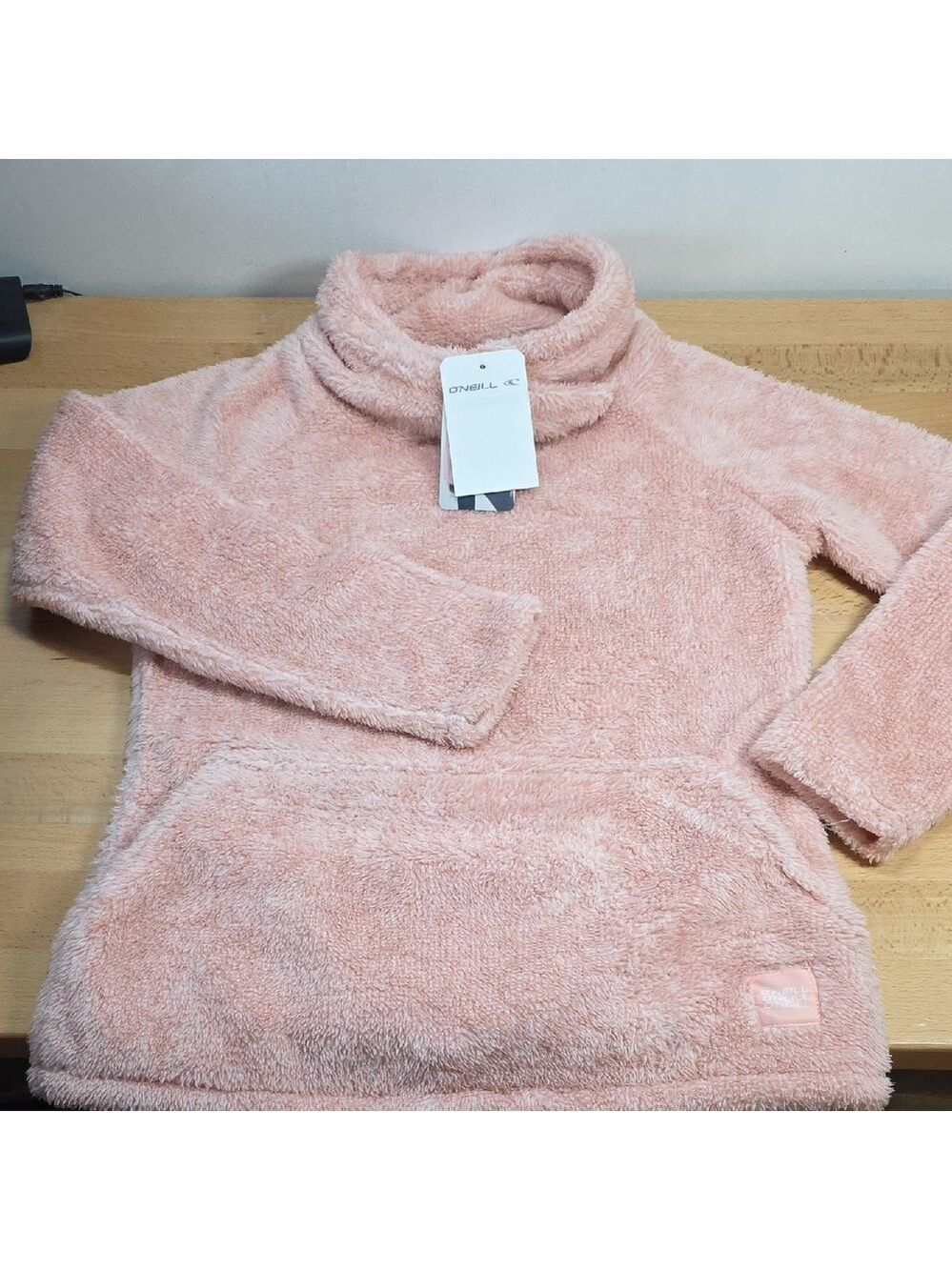 Oneill Kids Cyrillus Pink Cowl Neck Sweater Plush and Cozy